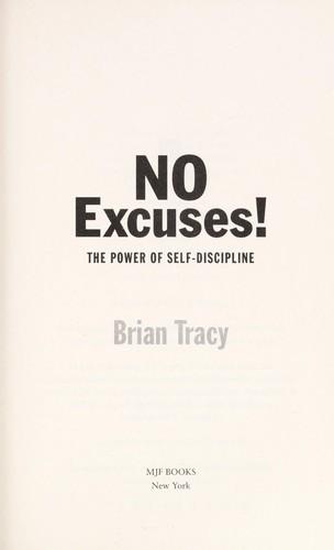 No Excuses book cover